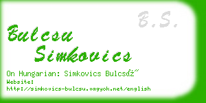 bulcsu simkovics business card